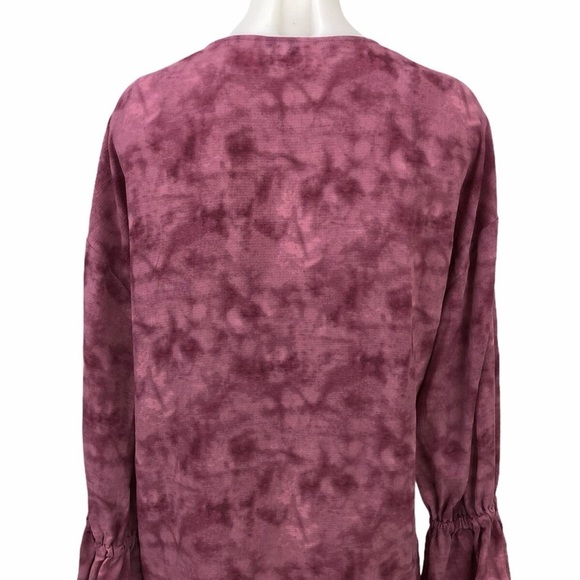 Juicy Couture Rose Tie-Dye Wrap Blouse - Picture 6 of 6